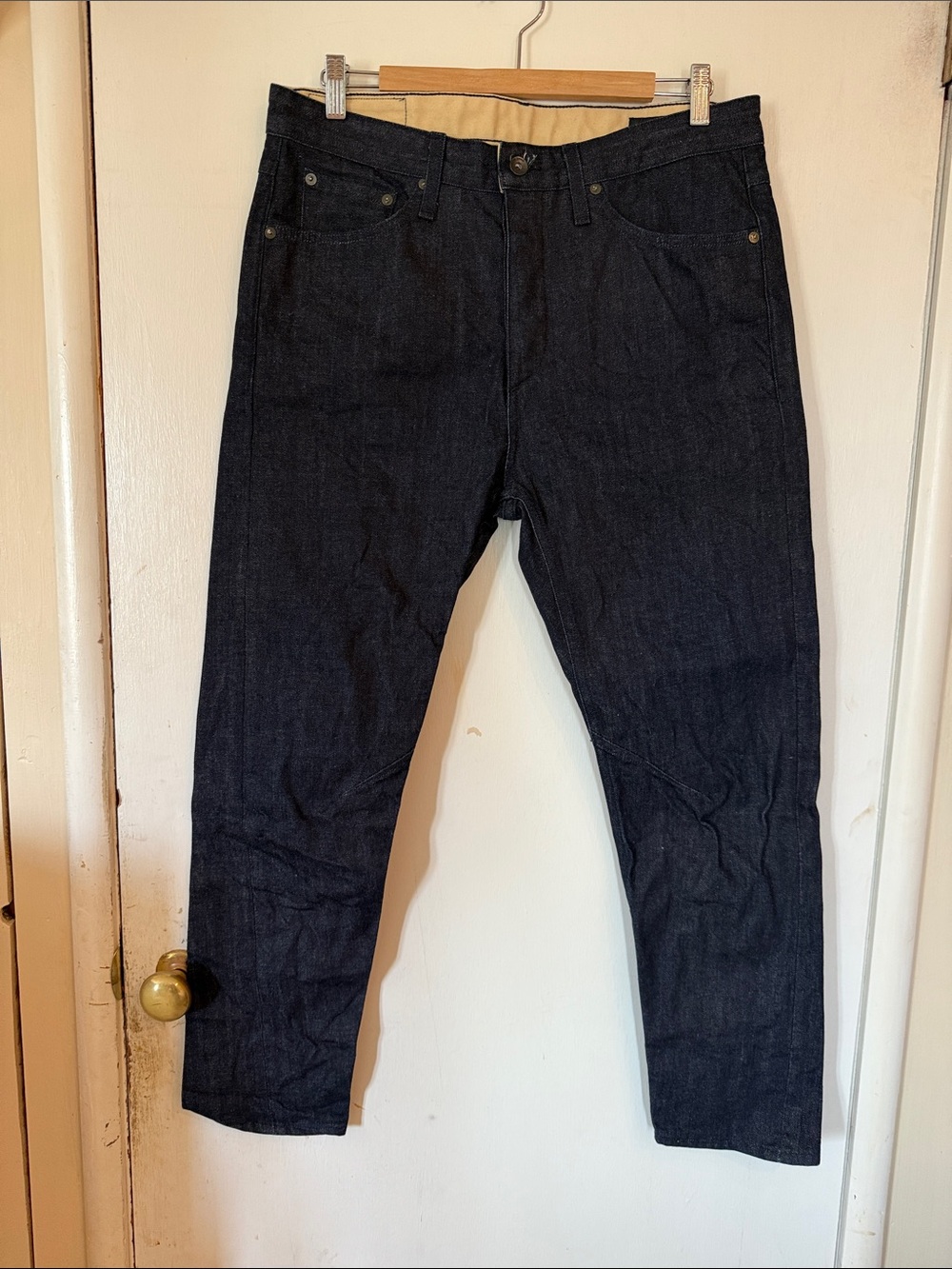 Rag & Bone Men's Dark Indigo Raw Slim Straight Denim Blue Jeans | Men's 33